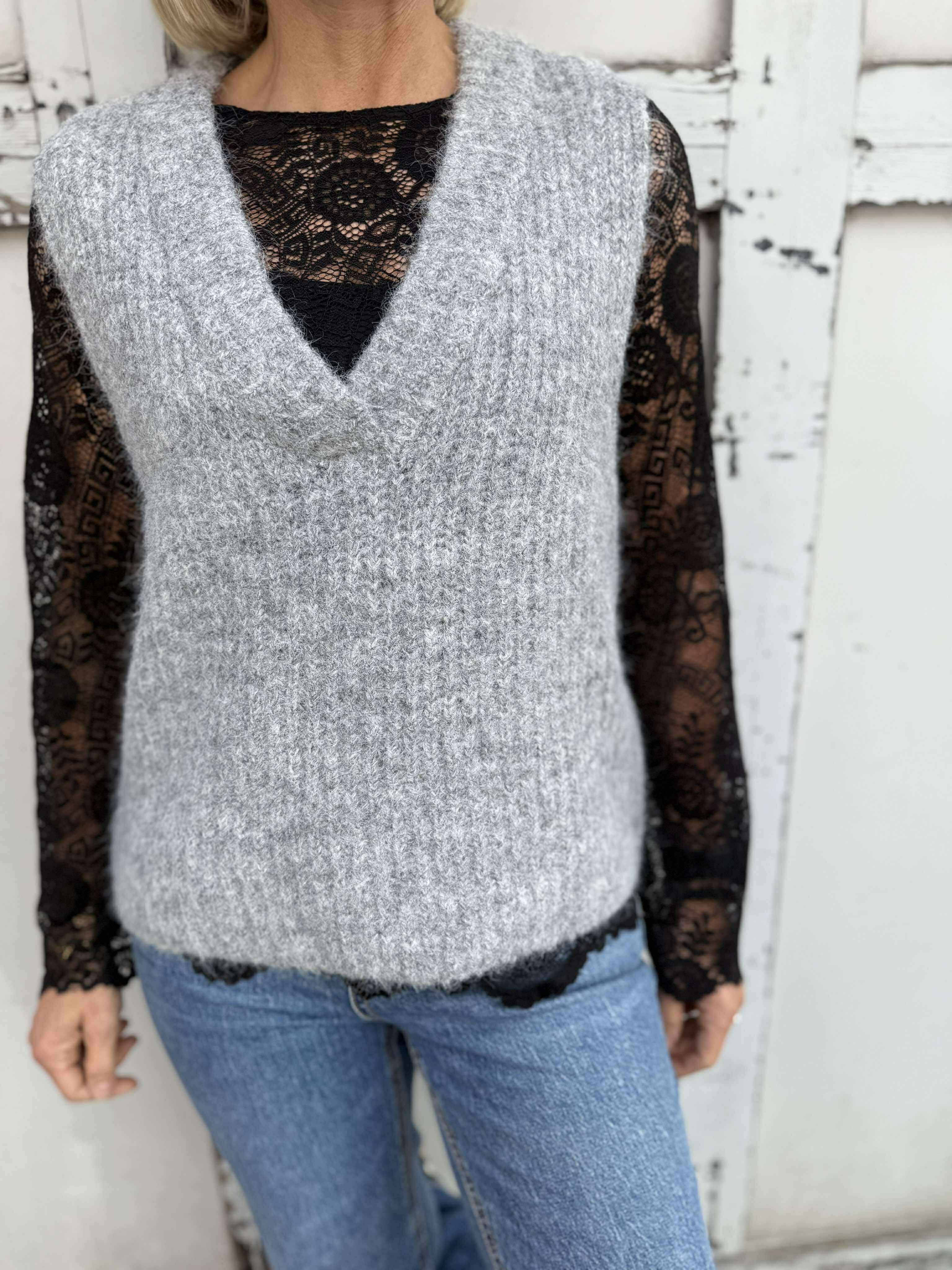 VMNOVAH Pullover - Medium Grey Melange